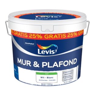 LEVIS PEINTURE MUR ET PLAFOND BLANC MAT 8+2 LITRES