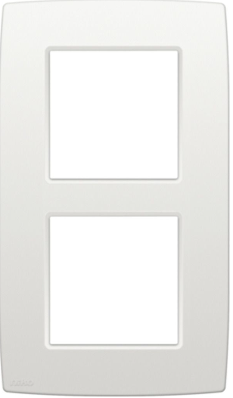 Plaque NIKO double verticale blanc