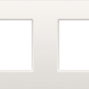 Plaque NIKO double horizontale blanc