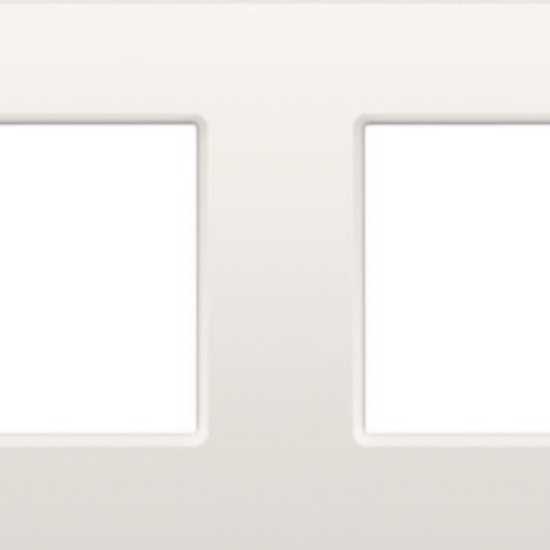 Plaque NIKO double horizontale blanc