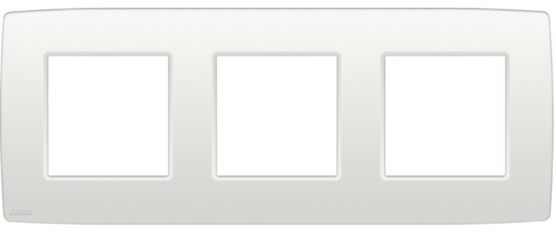 Plaque NIKO triple horizontale blanc