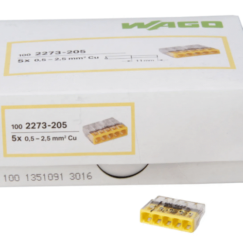 WAGO 5 entrées boîtes de 100 pièces